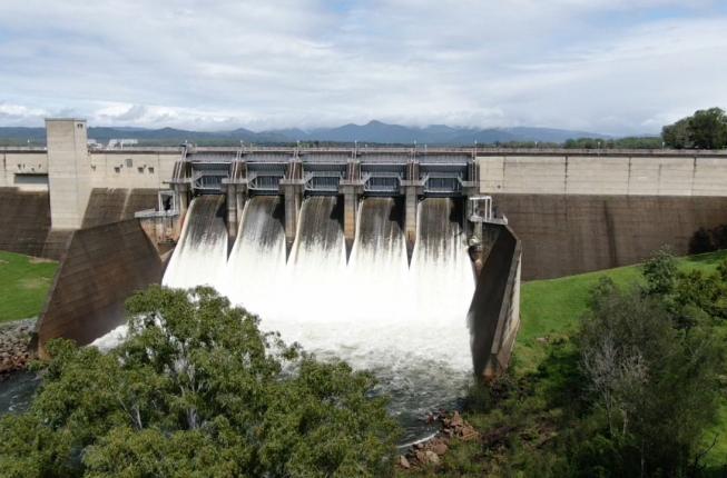 Gated releases from North Pine dam