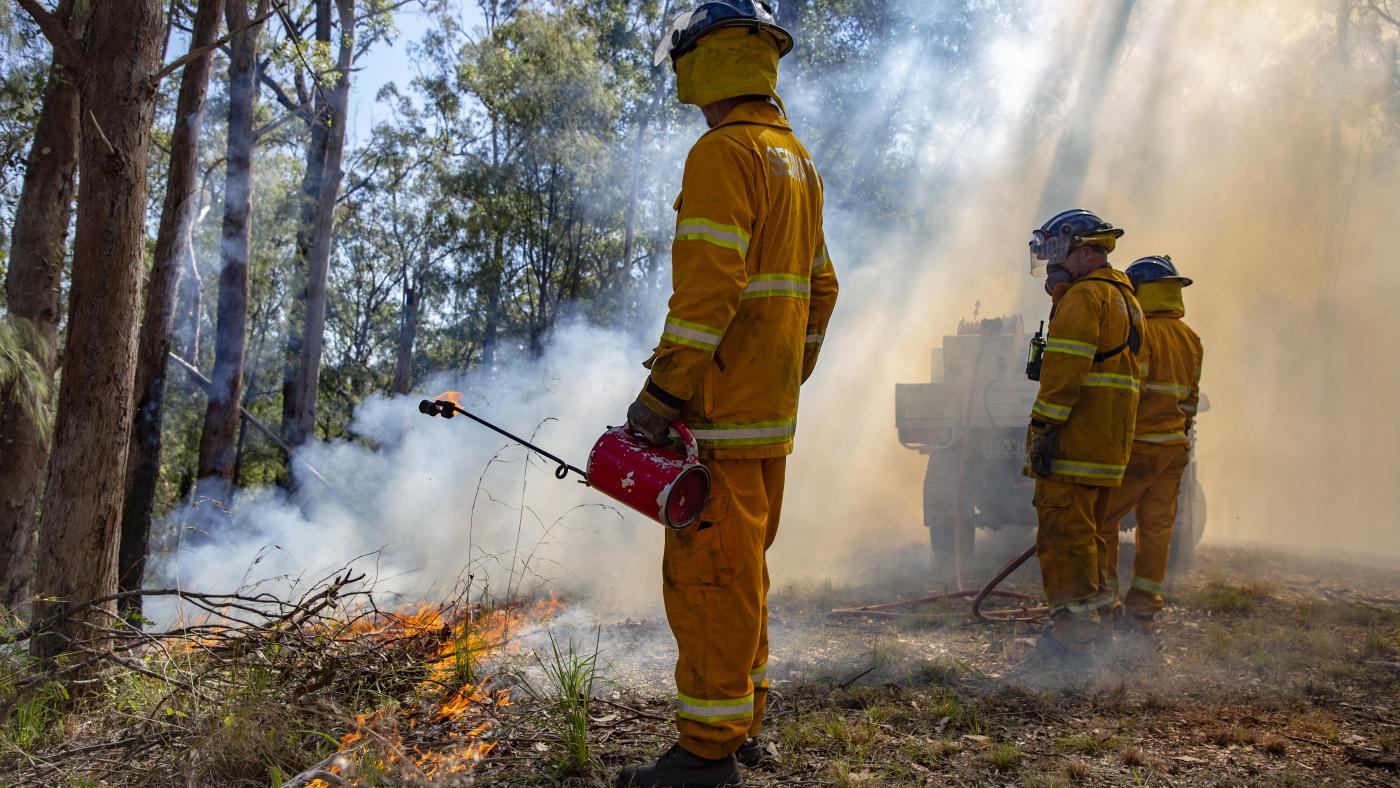 Seqwater fire crews undertaking a planned burn 
