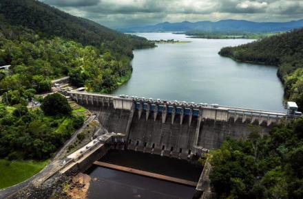 Aerial view of Somerset Dam