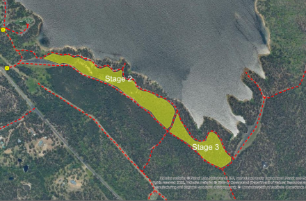 Cormorant Bay Saddle Dam planned burn map