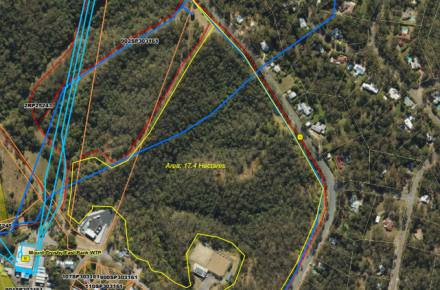 Map of planned burn at Mt Crosby Bowls Club