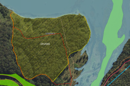 Planned burn map at Hinze Dam