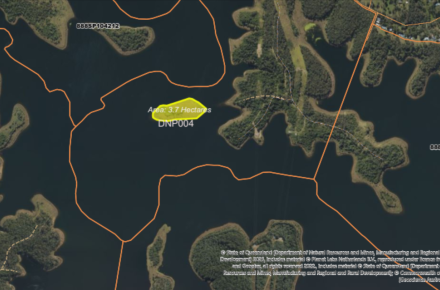 North Pine Dam planned burn map