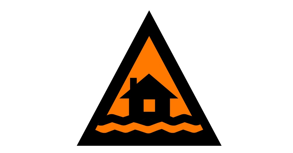 Flood orange warning icon