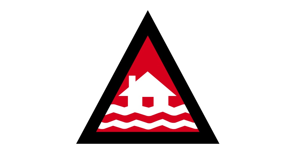 Flood red warning icon