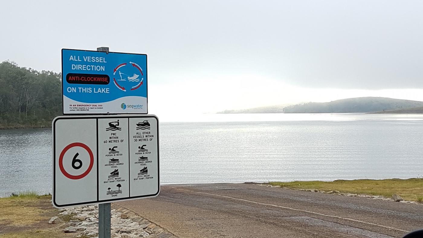 Lake Somerset boat ramp sign