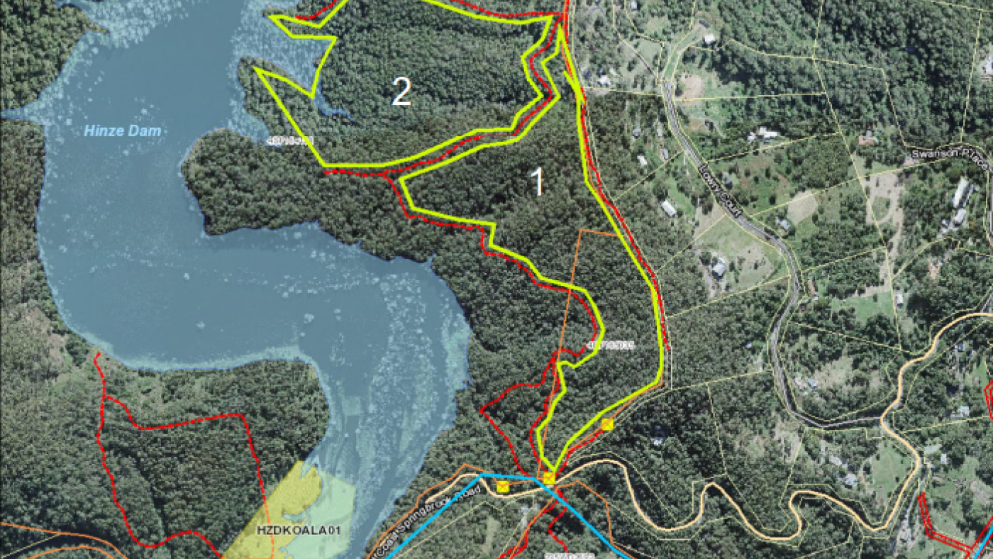 Thumbnail of Hinze Dam DHZ011 planned burn map
