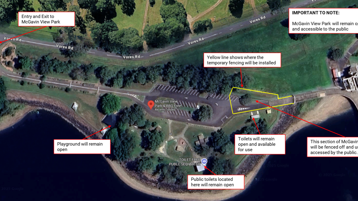 McGavin View Park temporary changes