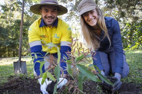 Seqwater and Gold Coast Catchment Association take part in the Gold Coast Biggest Tree Planting Day