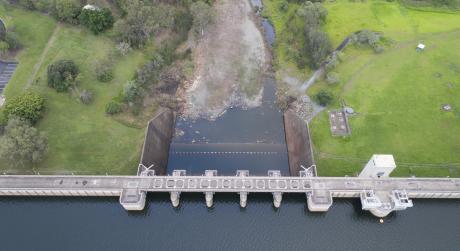 Downstream view of North Pine Dam. Photo credit Peter Hansler