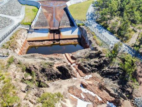 Sideling Creek Dam spillway has been upgraded as well as restoration work downstream of the dam