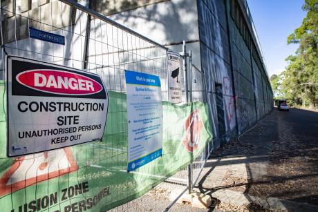 Sparkes Hill Reservoir construction site