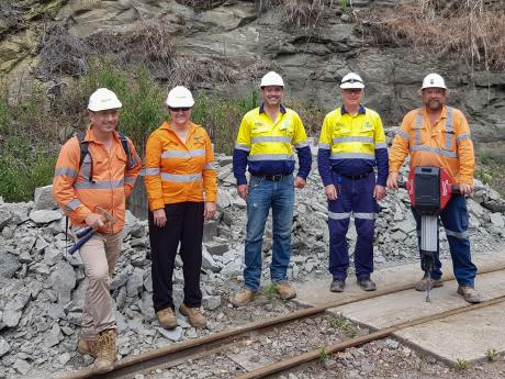 (L-R) James Wech and Trudy Wallington from SMEC, Daniel Roche and Phil Benson from Seqwater and Brad Mearns from Abergeldie.jpg