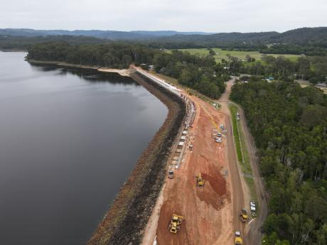 Construction underway on the Ewen Maddock Dam project