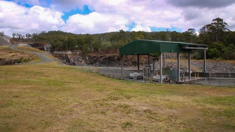 The Hinze Dam Fishway.