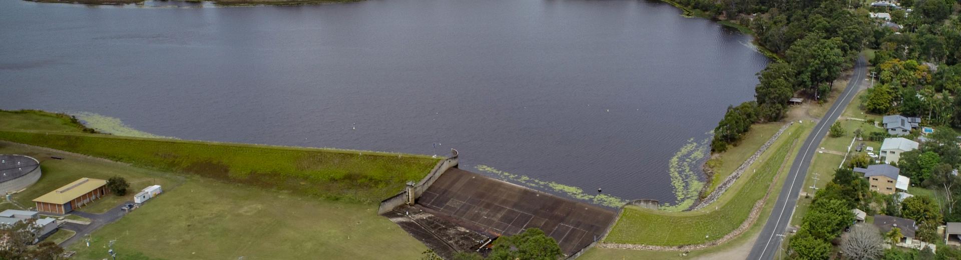 Aerial of Lake Macdonald Dam