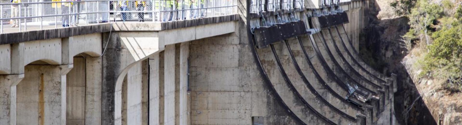 Community members get a rare tour inside the historic Somerset Dam wall