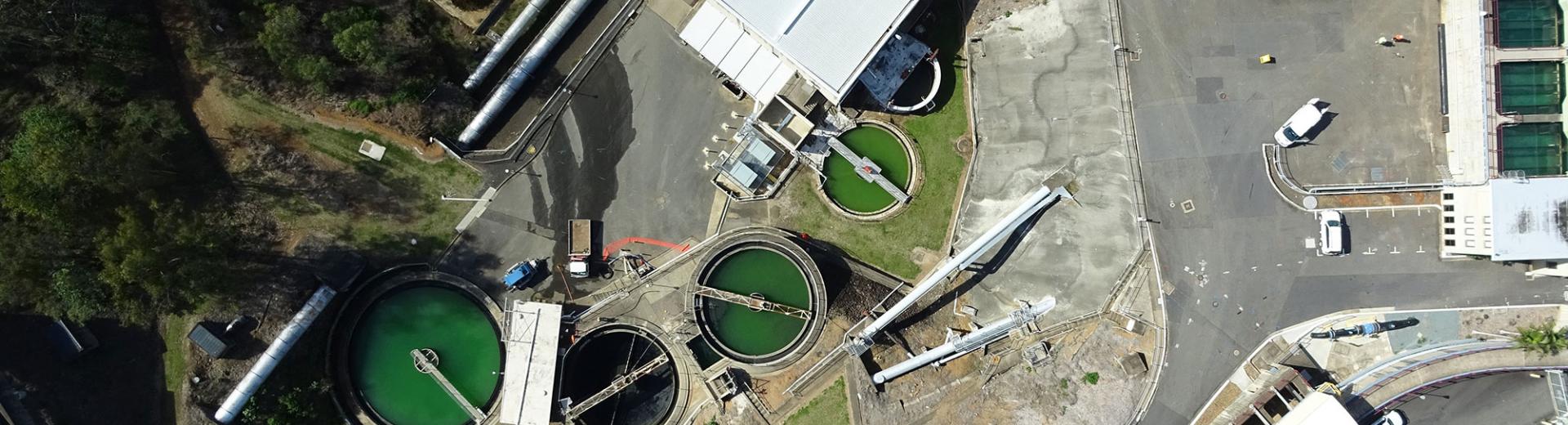 Aerial view of Mt Crosby East Bank WTP