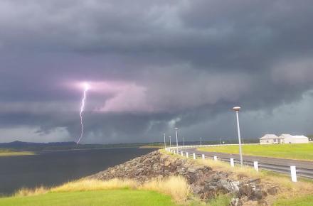 Super cell over North Pine Dam