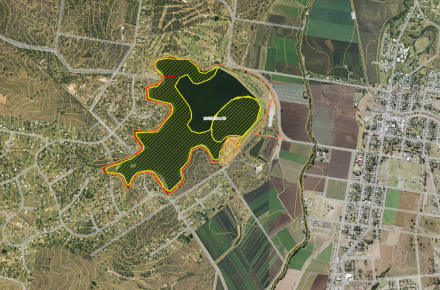 Lake Dyer burn map for 2020