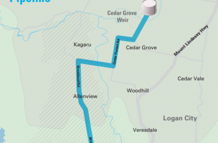 Thumbnail of the South West Pipeline route