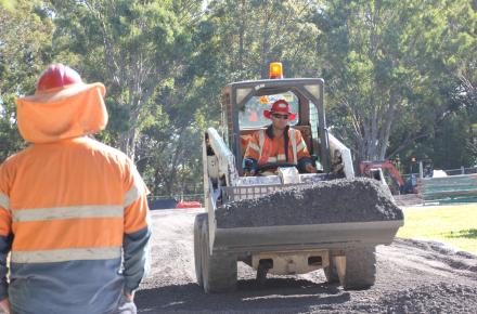 Construction is underway on site Macleay Island to replace 400m water supply pipeline