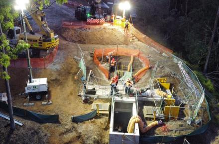 Aerial of the Barnes Hill valve replacement site