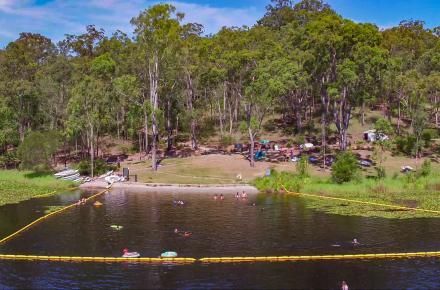 Designated swimming area at Enoggera Reservoir