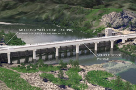 A new vehicle bridge at Mt Crosby will be constructed to provide safe access over the Brisbane River. The new bridge will be more flood resilient and designed to meet current safety and engineering design standards. 