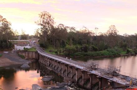 Repairs underway on Mount Crosby Weir Bridge