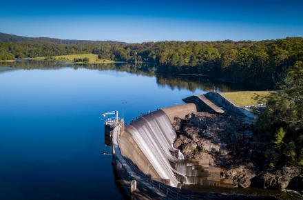 Wappa Dam spilling, 2023