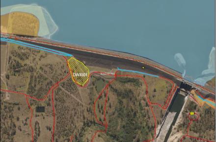 Thumbnail of planned burn map near Wivenhoe Dam wall scheduled in April 2025 DWI001