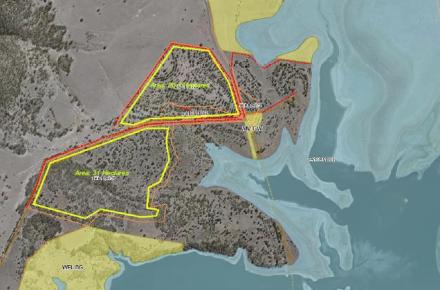 Map of planned burn area at Lake Wivenhoe 25 May 2025