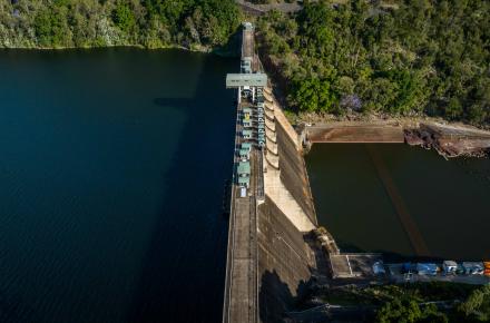 Somerset Dam Wall - side view