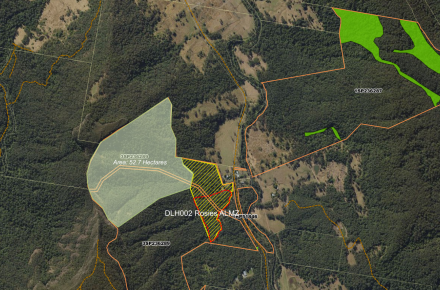 Map showing planned burn DLH-002 on 14 April 2026