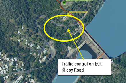 Temporary traffic impacts to esk kilcoy road