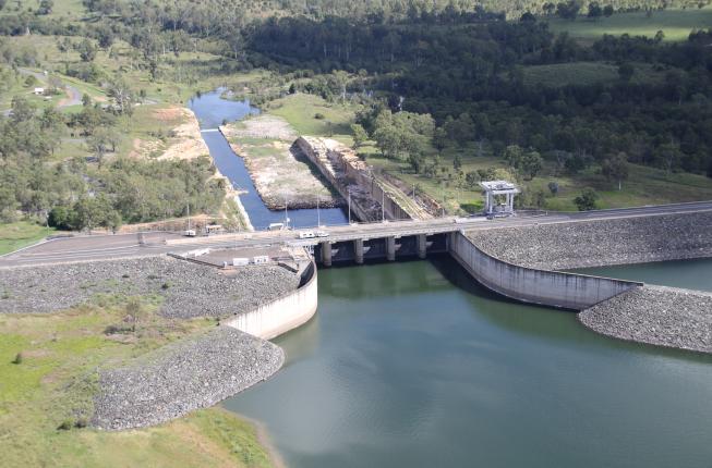 Aerial view of Wivenhoe Dam