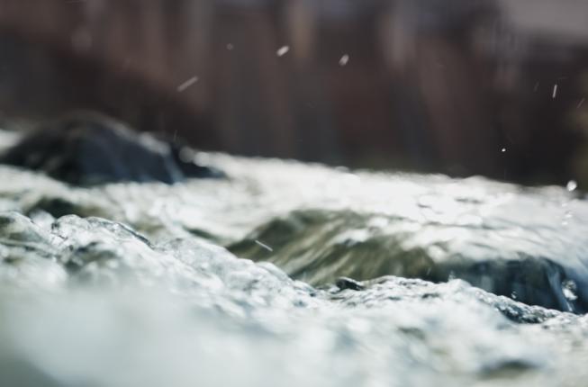 rush of water downstream of north pine dam